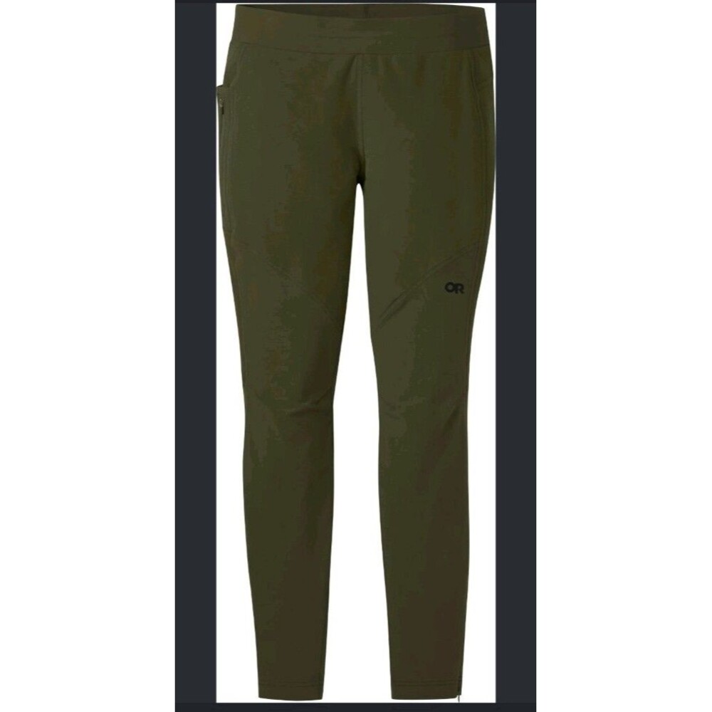 L womens Outdoor Research Methow Pants stretch Fleece Lined Hiking Gorpcore Gren